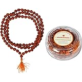 ASTRODIDI Wooden Panch Mukhi Rudraksha Mala for Men and Women (Brown)