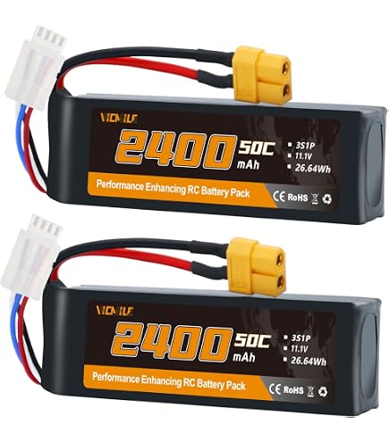Vhbw LiPo Akku 2200mAh 7,4V Für RC-Modelle – Kompatibel Mit 3,5mm Bananenstecker