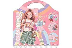Depesche 13574 TOPModel - Libro de Pegatinas Dress Me Up con 20 páginas de Motivos de Bailarinas preimpresos para diseñar tú Mismo, Incluye Papel de diseño y 5 Hojas de Pegatinas