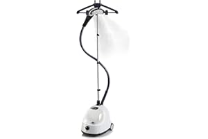 Fridja f1000 Professional Vertical Garment/Steamer Ideal for Suits and Delicate Materials Including Wedding Dresses, Easy to Use - Updated Model (White Steam Iron) [Energy Class A++]