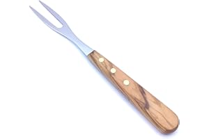 KIMERA Forchettone da carne ideale per griglia e BBQ manico in legno di Ulivo. Meat Fork DOI LEONS