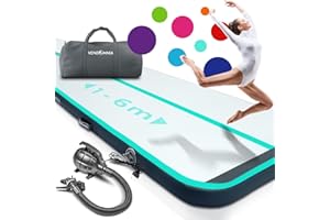 VENDOMNIA Airtrack Tapis de gymnastique, gonflable, 10/20 cm de haut, longueur : 1/2/3/4/5/6/7/8 m, avec pompe électrique et sac, tapis de tumbling, tapis d'entraînement, tapis de fitness, tapis de