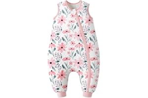 Yoofoss Gigoteuse à Pieds d'hiver pour Bébé 2.5 TOG Sac de Couchage de Coton Gigoteuse Hiver Super Doux et Chaud Emmaillotage 70 cm pour Bébé Garçons Filles 6-18 Mois