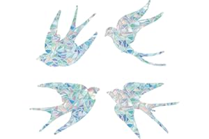 GORGECRAFT 16 Hojas Golondrina Ventana Se Aferra contra-Colisión Calcomanía de Vidrio Estático No Adhesivo Película de Vinilo Decoraciones para el Hogar para Huelgas de Aves, Pegatinas de Alerta