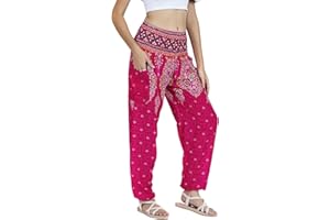 Lofbaz Harem Pants for Women Yoga Boho Hippie Clothing Womens Palazzo Bohemian Pajama Trousers Beach Indian Gypsy Genie Clothes