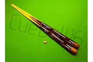 CUEBALL16 2 x 42 POOL CUES IDEAL FOR KIDS & SMALL SPACES & 8 Spare Tips - Gift