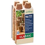 Romberg Anzuchttöpfe Classic rund ø 6 cm (96 Stück, biologisch abbaubar, torffrei, einfache Anwendung) 10091107