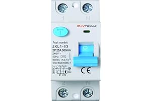 IXTRIMA Interruttore Differenziale Puro 2P 25A 300mA 220V-6KA 300mA per Guida DIN - 2 Moduli DIN - Protezione Circuiti e Sicurezza Impianti