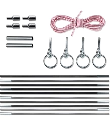 2er Set Stahl Endstücke für Fiberglasstangen mit Ø 13 mm Endtips Endkappe Zelt-Öse Sport & Freizeit