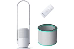 Pro Breeze Ventilatore a torre senza pale 81cm, purificatore d’aria con 9 velocità, 5 modalita’ d’uso e 80° gradi di oscillazione con telecomando- Ventilatore raffreddatore per Casa e Ufficio