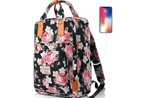 YAMTION Plecak Unisex, Plecak Szkolny z Przegródką na Laptopa, Codzienny Plecak Wodoodporny na 15,6-Calowe Laptopy i 9,7-Calowe Tablety, Plecak na Laptopa dla Kobiet i Mężczyzn, Dziewcząt i Chłopców