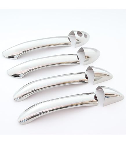 Accesorio Volkswagen Passat B6 B7 Cubiertas Cromadas Para Manillas De Puertas VW Passat B6 B7 - Acero Inoxidable, Pack De 8, Fácil Instalación Adhesivo Para Tiradores De Puertas