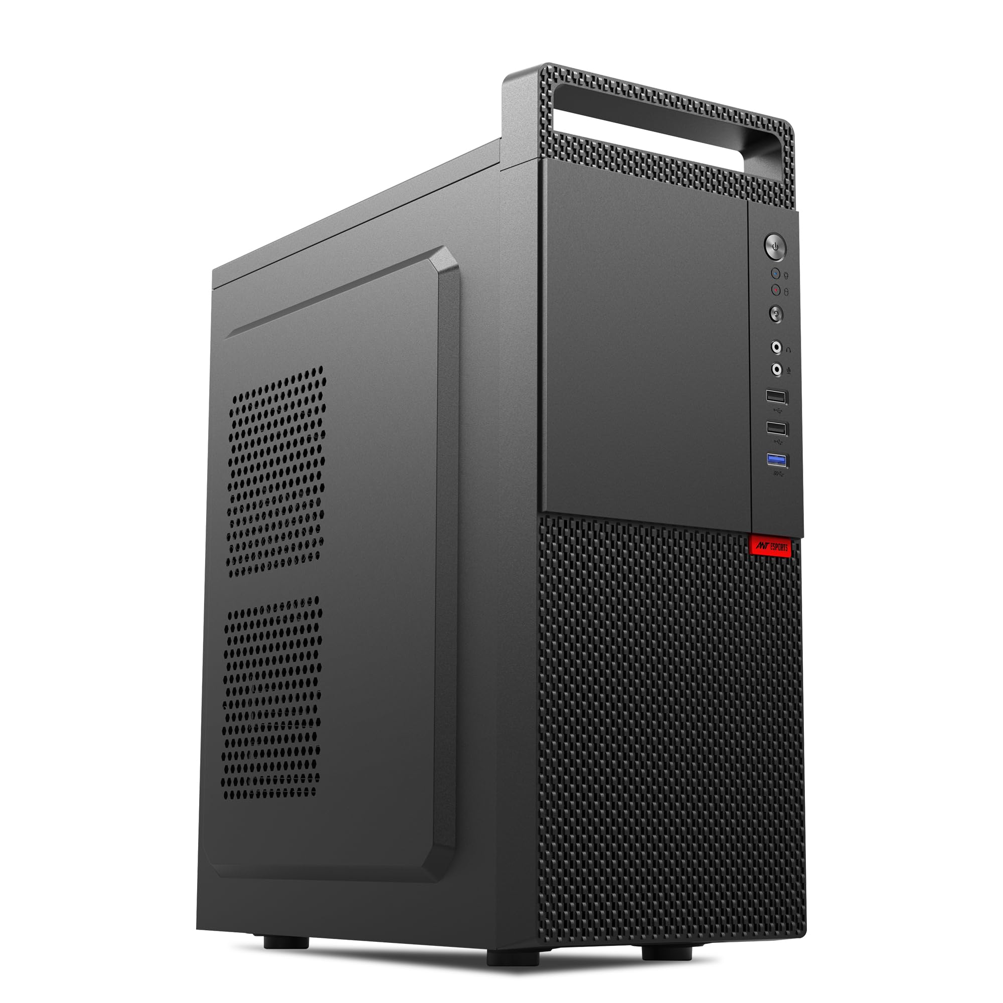 Ant Esports Si26 Value Series Mid-Tower Computer Case/Gaming Cabinet - Black | Support ATX, M-ATX, ITX | Pre-Installed Black Rear Fan