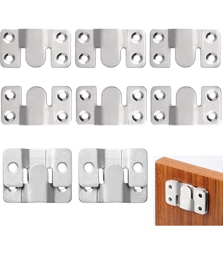 Soporte De Riel Para Cama Soporte De Riel De Cama, 4 Juegos De Conectores De Fijación De Bisagra De Cama Sin Mortaja Herrajes De Montaje Mas Rapidos Soporte Riel De Cama Montado
