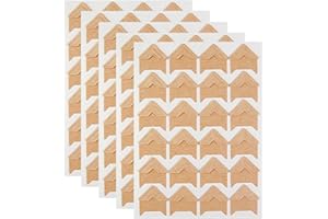 Tiamorph 120pcs Photo Corners Self-Adhesive Photo Mounting Corners,Photo Stick Corners for Scrap Book, Photo Albums Scrapbook DIY Craft,Picture Edge Stickers(Brown)