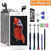 Xlhama Display LCD Touch Screen per iPhone 6S Schermo Bianco con Tasto Home Fotocamera Frontale Altoparlante Sensore di Pross