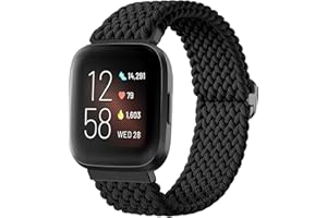 Oielai Intrecciato Loop Cinturini Compatible with Cinturini Fitbit Versa 2/Cinturini Fitbit Versa, Cinturino Sportiva Elastica Regolabile per Fitbit Versa 2 / Versa/Versa Lite per Donne Uomini