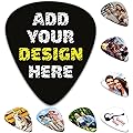Lot de 6 médiators personnalisés, impression recto verso, créez votre propre médiator personnalisé pour guitare électrique, basse, ukulélé, accessoires, cadeaux pour hommes et femmes (0,71mm)