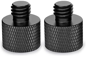 Frgyee Lot de 2 Adaptateurs de Filetage à Vis 5/8" Femelle vers 3/8" Mâle Adaptateur Fileté pour Support de Microphone sur Trépied de Caméra