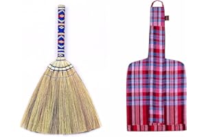 SN SKENNOVA Skennova – 1 Stück thailändischer Vintage-Staubbesen, 43,2 cm hoch