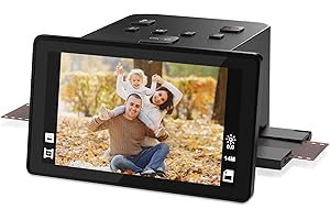 DIGITPRO Escáner Digital de películas y Diapositivas con Pantalla LCD Grande de 5 Pulgadas, escáner deslizable para digitalizar Negativos, Convierte películas de 135, 126KPK, 110 Negativos y Super 8 a JPEG de