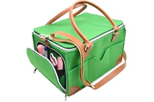 babysi kids club Baby Wickeltasche Organizer Multifunktionale Windel Caddy Organizer Filzkorb Wickelkommode Aufbewahrungsbox für Kinderzimmer oder Autos,filztasche (A-Green)