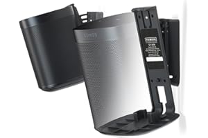 Flexson Wandhalterung Geeignet für Sonos One, One SL und Play:1 - Schwarz (Paar)