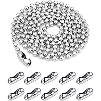 Catena A Palline In Acciaio Inox 2,4mm - 10 Metri Con 50 Connettori | Per Portachiavi, Braccialetti E Decorazioni - Foto 4