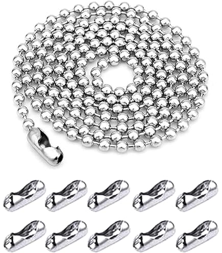 Catena A Sfere In Acciaio Inox 10m - Con Connettori, Per Gioielli Fai Da Te, Portachiavi E Decorazioni - Foto 6