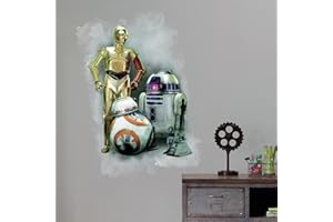 RoomMates Możliwość zmiany położenia odcinka Gwiezdnych Wojen VII: Naklejki ścienne do odklejenia i przyklejania, winyl, Multi, 80 x 6,5 x 6,5 cm