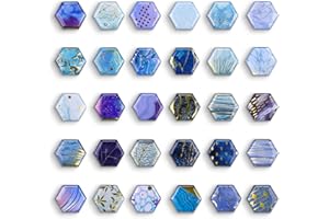 MORCART 30pcs magneti per frigorifero decorazione per lavagna magnetica magneti decorativi per frigorifero lavagna per ufficio a forma di esagonale(Verde smeraldo)