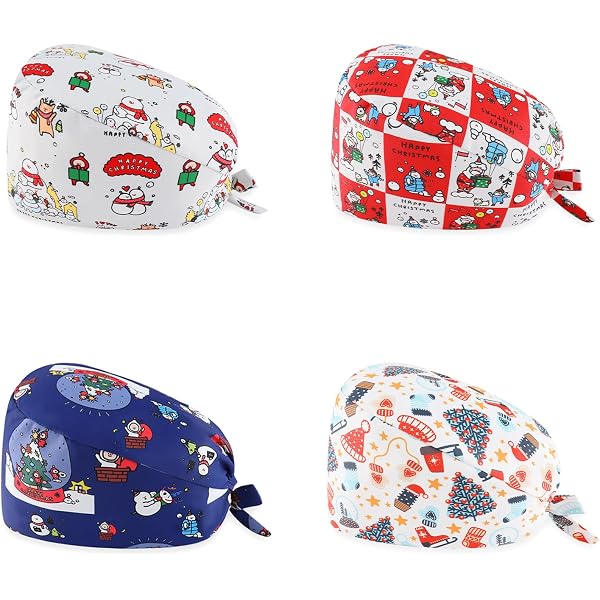 Lot De 12 Casquettes Bouffantes Unisexes - Coton, Taille Unique, Multicolore
