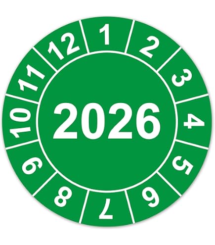 Lot De 200 Plaques De Contrôle Prochaine Date Examen 2025-2030 - 30mm Rouge - Étiquettes Vérification