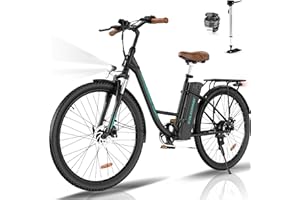 ‎COLORWAY COLORWAY 28"*2,0" E-Bikes, mit bürstenlosem 250W Motor. Elektrofahrräder mit eingebautem 36V 15Ah Akku, 7 Gängen, LCD-Display, Stoßdämpfergabel.