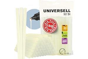 Rapid Limstavar Ø12 mm, ECO-T Flerbruk, 190 mm, 1 kg | 160-200°C, öppettid 60 sek, härdtid 30 sek, för trä, läder, textil, kork, plast, kakel, kartong