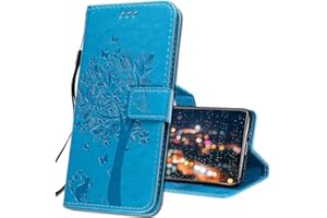 IMIRST Funda para Xiaomi Redmi Note 8 Pro Smartphone, Funda con Tapa Xiaomi Redmi Note 8 Pro Magnético Carcasa para Xiaomi Redmi Note 8 Pro. KT1 Wish Tree Blue