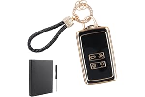 GUOBINZH Silikonowe etui na kluczyki samochodowe z 4 przyciskami, do Renault Clio Espace 5 Master Bus Megane Koleos, Kadjar, Captur, Arkana, Talisman, Dacia Duster, etui ochronne na klucze, z breloczkiem do