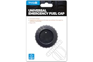 Simply EFC01 Emergency Fuel Cap Universal Flexible Material for All Cars & Vans, Screw Head Easy to Fit Petrol Diesel Simple Push and Pull Action Reusable