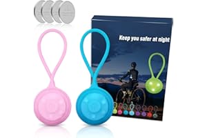 BTDZDD Led Blinklicht, Reflektoren Kinder/Blinklicht Schulranzen/Leuchtanhänger Hund/Schulranzen Licht, für Kinder, Jogger, Haustiere und Radfahrer (Light Pink + Orange Combo)