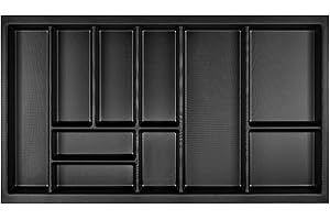 ORGA-BOX Junker Slim Range-couverts 825 x 476 mm gris lave structure perlée pour armoires de cuisine de 90 cm Range-couverts parfaitement adapté au système de tiroirs SO SLIM