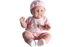 JC Toys Lily 45 cm lalka dla niemowląt w jasnoróżowym kolorze