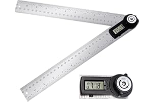 TEKCOPLUS Mètre d'angle numérique en acier inoxydable - L'outil essentiel pour les projets automobiles, nautiques et menuiserie