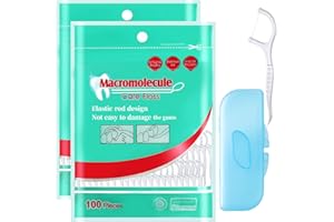 JJSHUND 200 Stück Zahnstocher Dental Floss, Zahnseide Stick Y-Form Design mit Griff, Dental Floss Sticks mit Box zur Zahnreinigung Mundhygiene Frischer Atem