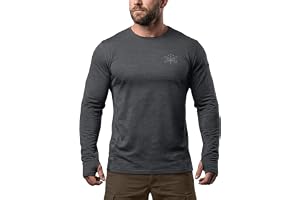 CQR Men's Cooling UV Protection Long Sleeve Shirts, Quick Dry Lightweight Stretch Outdoor Tops for Hiking Running Training