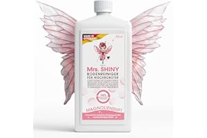Mrs. SHINY - Détergent pour produit aspirateur laveur avec parfum de magnolia - produit nettoyant aspirateur laveur - nettoyant pour sol pour robot de nettoyage - pour tous les aspirateurs - 750 ml