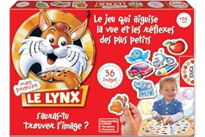 Educa - Mon Premier Lynx. Jeu de societé. Renforce la mémoire visuelle et Les réflexes. 36 Images. +24 Mois (15492)