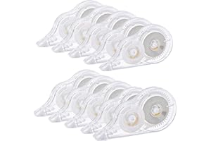 Fasood Souris Correcteur Blanc 10 PCS, Blanco Correcteur 13m x 5mm, Rubans Correcteurs avec Capuchon Protecteur pour Fourniture Scolaire et Scolaires