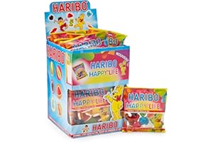 HARIBO - Happy Life - Assortiment De Bonbons Sans Colorants Artificiels - Mini Sachet - 30 x 40 g