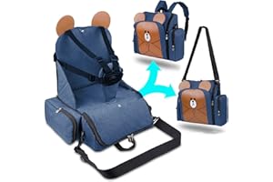 Baby First Alzasedia Bambini da Viaggio 4in1, Borsa Passeggino Termica Con Fasciatoio Materassino Portatile Neonati, Zaino Mamma Multifunzione, Seggiolone Pappa Portatile, Tessuto Waterproof