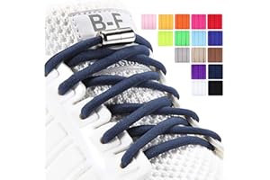 Olukssck 2 Paia Elastici Lacci delle Scarpe Lacci Senza Nodo in Metallo per Tutti Gli Adulti e i Bambini, No Tie Lacci in Gomma Elastica per Scarpe da Ginnastica,Scarpe da Corsa, Scarpe Casual(105cm)